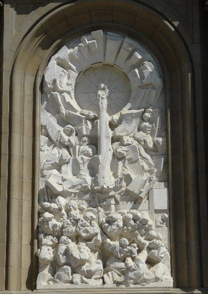The coming of the Virgen del Pilar, Basilica del Pilar. Pablo Serrano