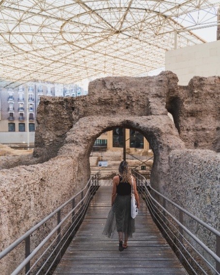 Interior del teatro romano de Caesaragusta