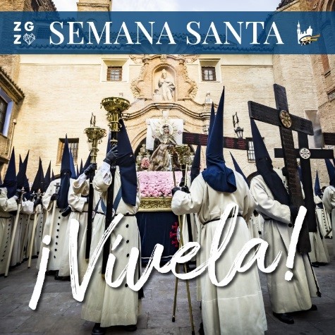 Cartel anunciador de la Semana Santa de Zaragoza 2022