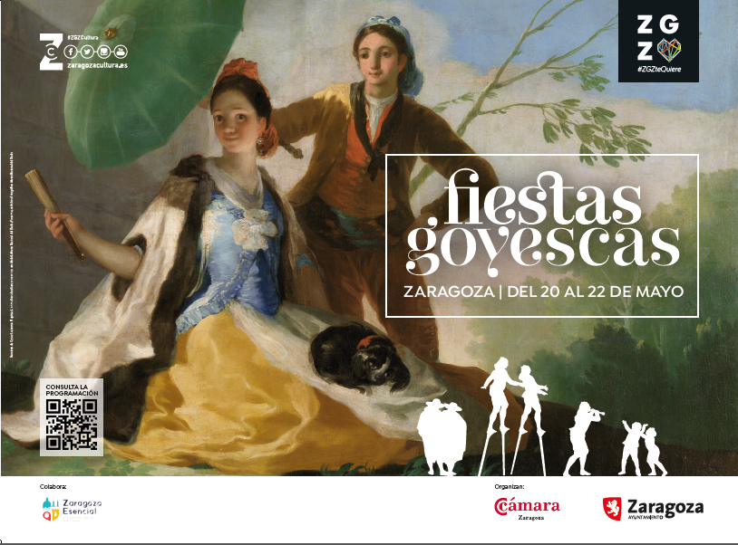 Cartel oficial de las Fiestas Goyescas de Zaragoza, 20-22 de mayo de 2022